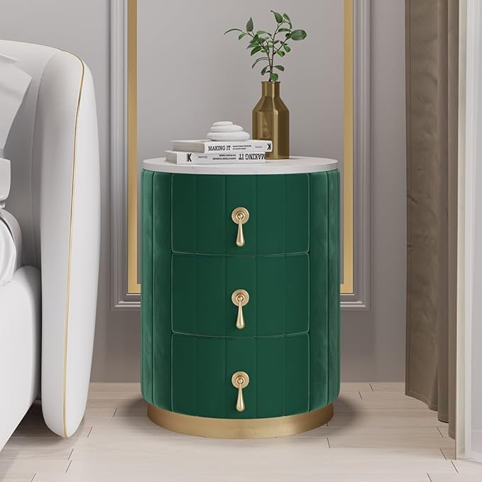 Modern Nightstand Round Bedside Table