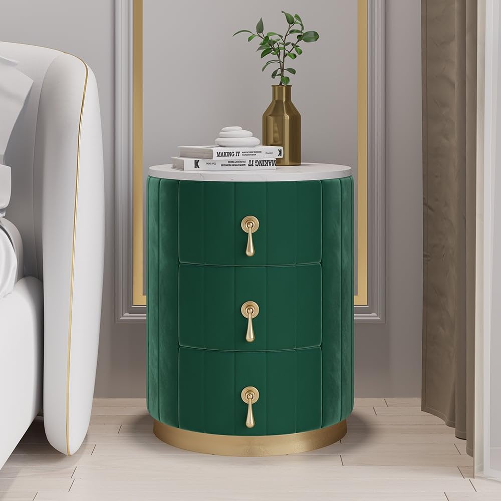 Modern Nightstand Round Bedside Table