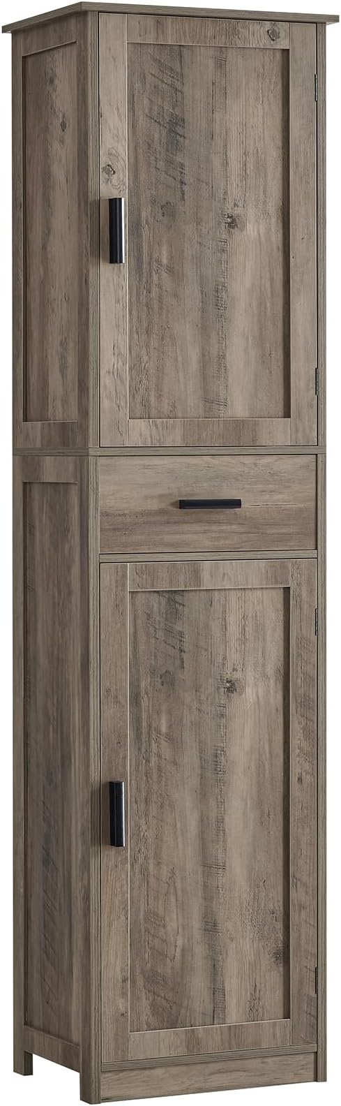 67“ Tall Bathroom Cabinet, Storage Cabinet with 4 Shelves & 2 Doors, Narrow Storage