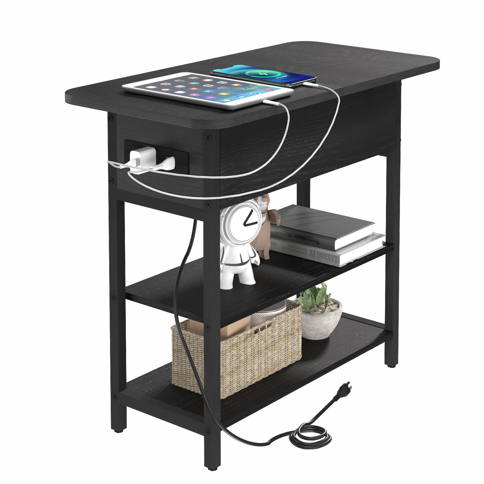 Night Stand with Fabric Drawer & End Table