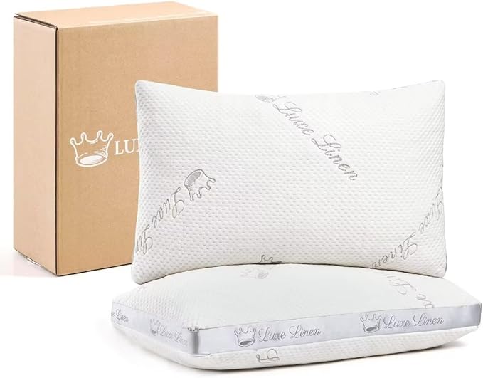 Pillows Queen Size Set of 2, Shredded Memory Foam Pillows