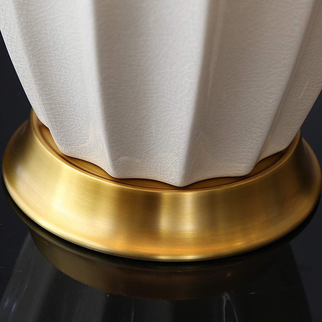 Table Lamps, Ceramic Desk Lamp, E27 Energy Saving Eye Protection Bedside Lamp Entrance Corridor Bedroom Night Light 2 Sizes Modern Simplicity Reading Lamp/30 * 48Cm