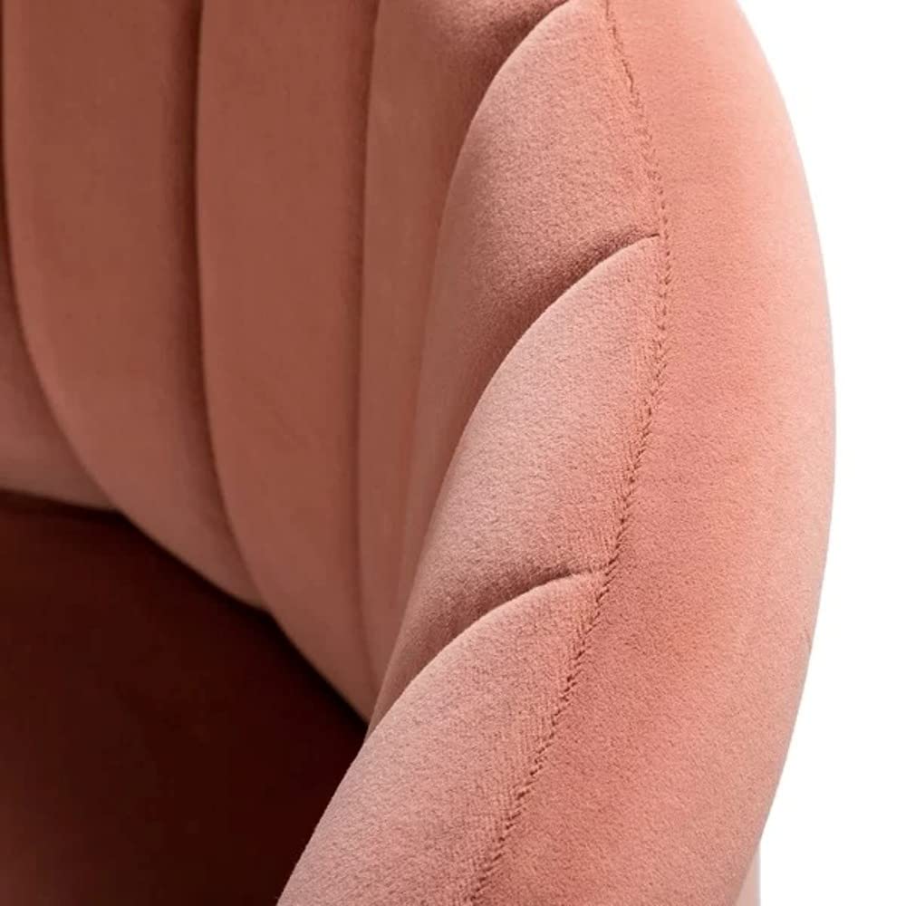 Comfy Home Office Velvet Task Chair,Cushioned Channel-Tufted Seat & Contoured Back|Ergonomic Desk Reclining