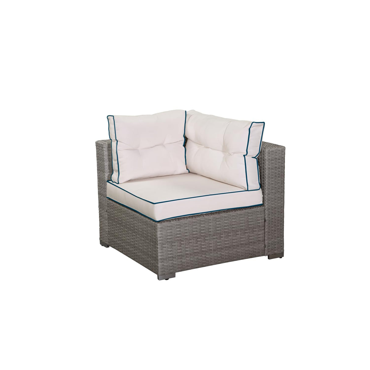 5 Piece 4 Seats Outdoor Patio Furniture Sets, Garden Conversation Wicker Sofa Set