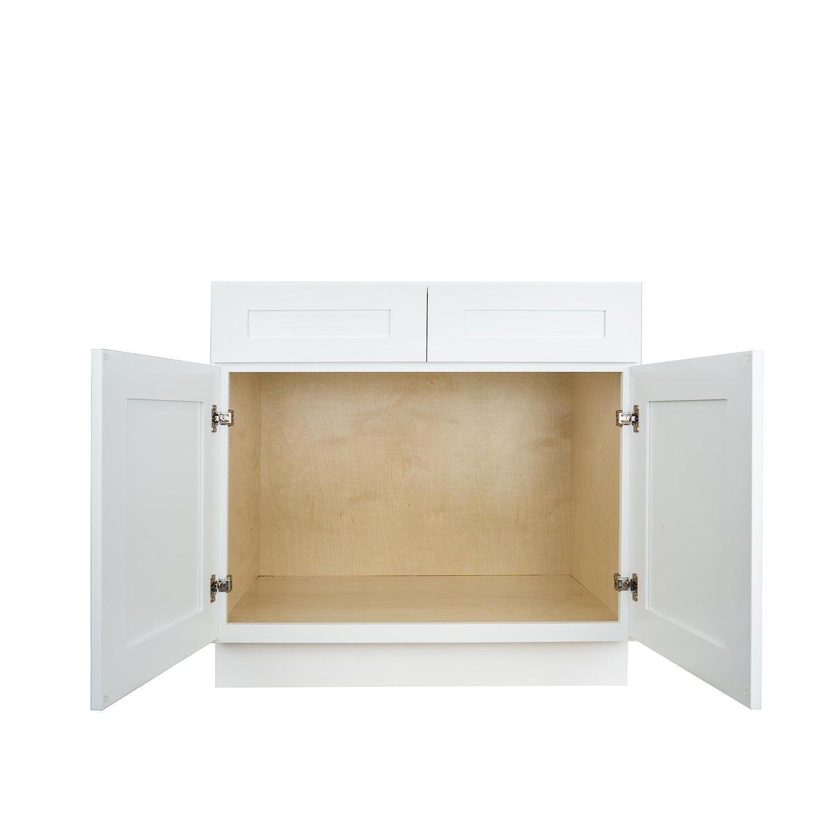 Sink Base Kitchen Cabinet 30 in. W x 24 in. D x 34.5 in. H in Shaker White Ready to Assemble