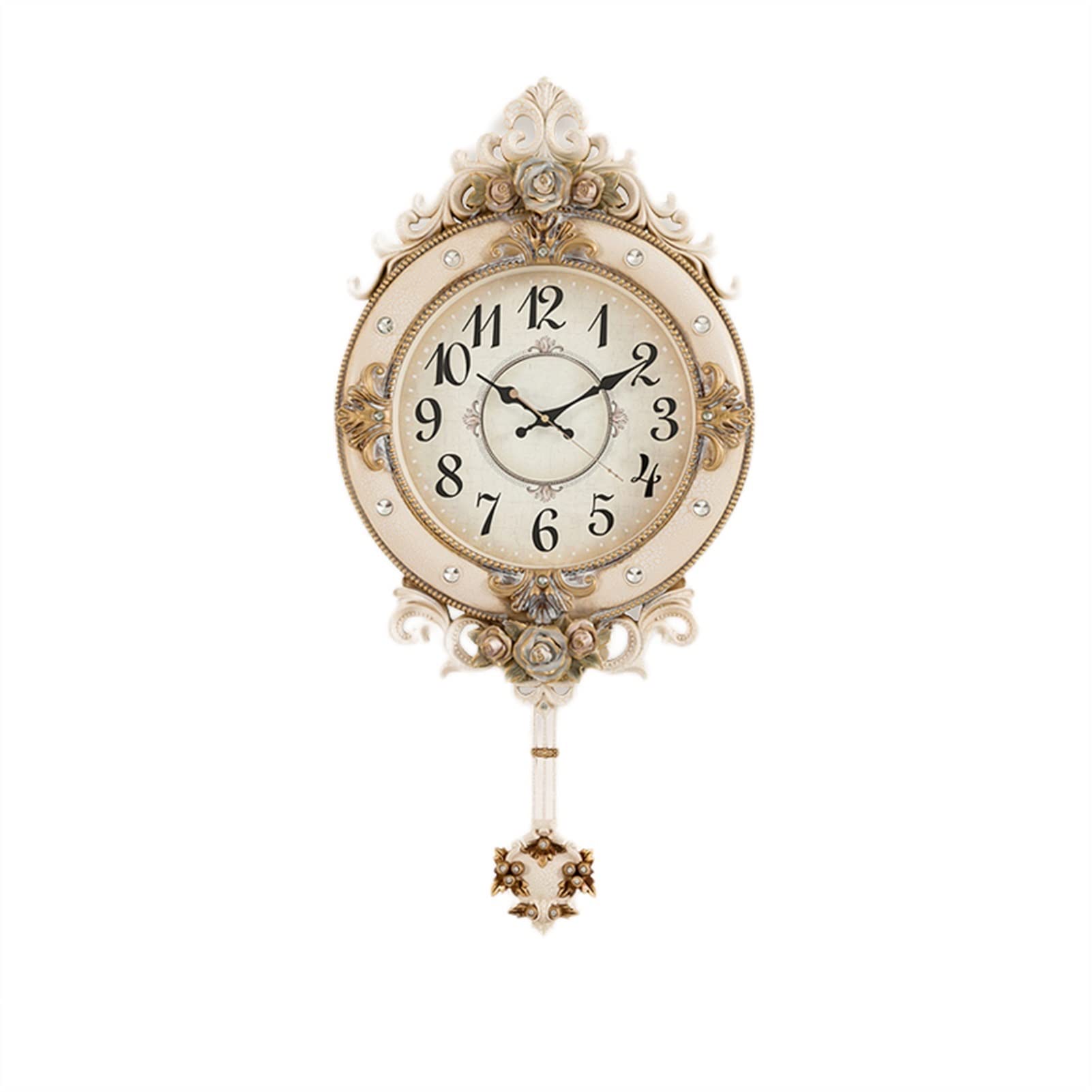 Quartz Clock Office Wall Clock Numerals Mute Resin 20 Inch Rocking Big