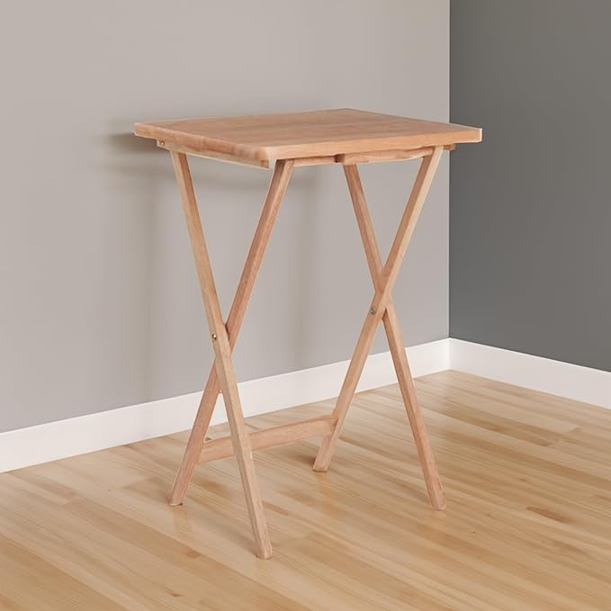 Wood Dylan 5-Piece Oversize Snack Table Set (Solid Wood Brienda)