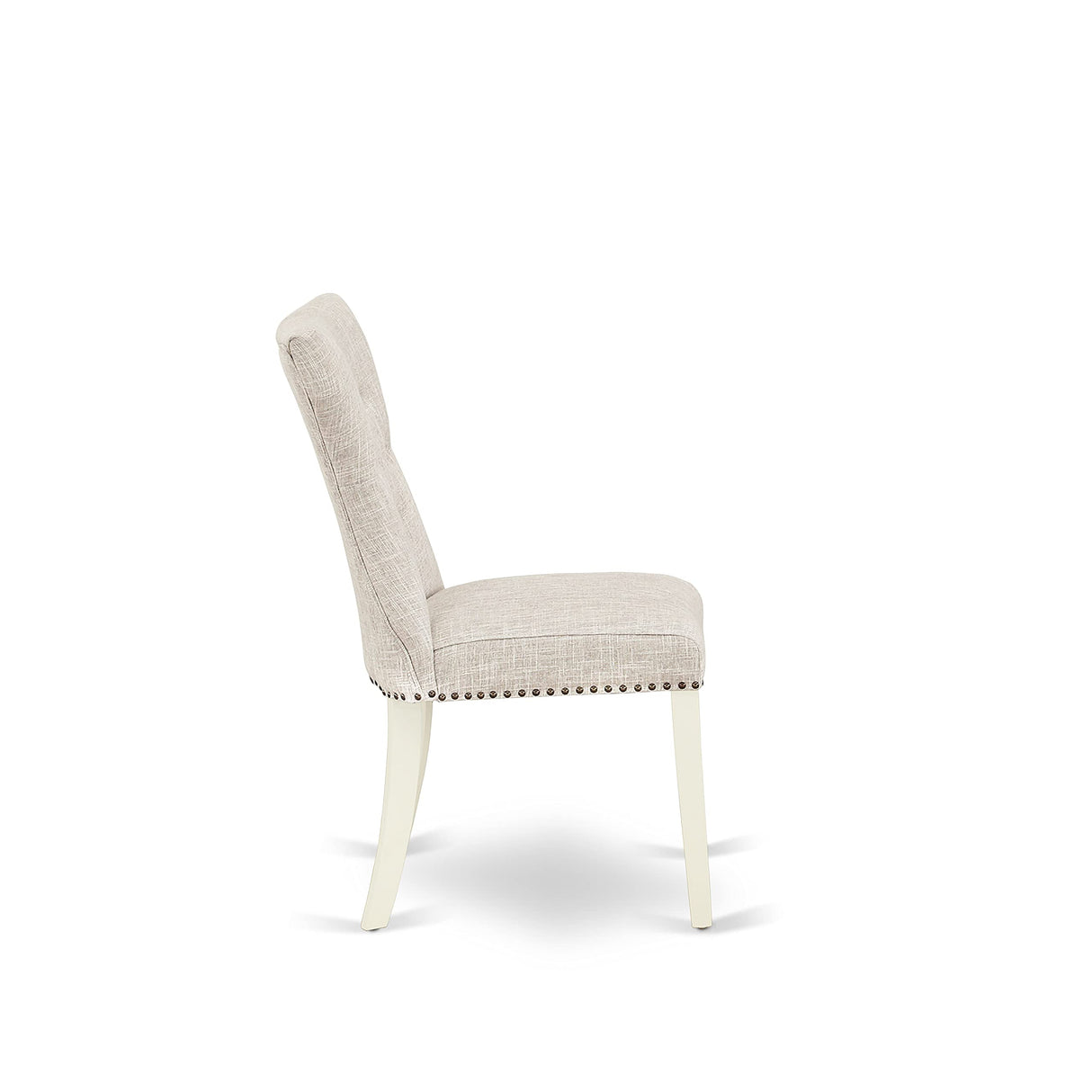 OXGA5-LWH-35 5 Piece Dining Table Set for 4 Includes a Square Kitchen Table and 4 Doeskin Linen Fabric