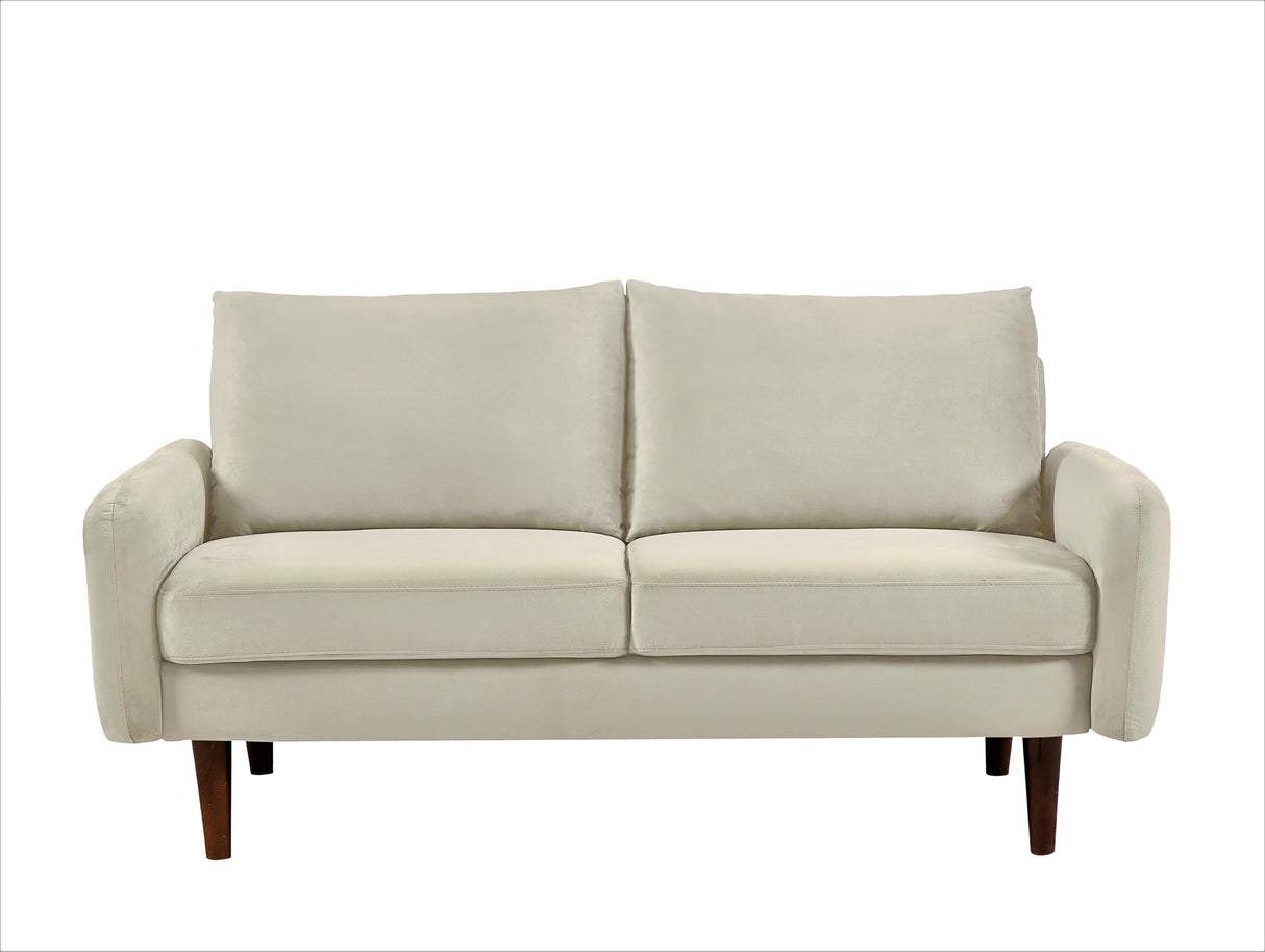 Direct Kent Velvet Loveseat Sofa for Modern Living Rooms and Compact Spaces