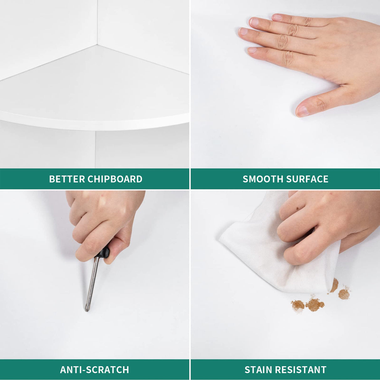 5-Tier Corner Shelf, 70.8" Tall Modern Free Standing Corner Bookshelf, 5 Shelf Display Corner Bookcase and Bookshelves,Wooden Open Storage Book Shelves for Living Room, Home Office, White