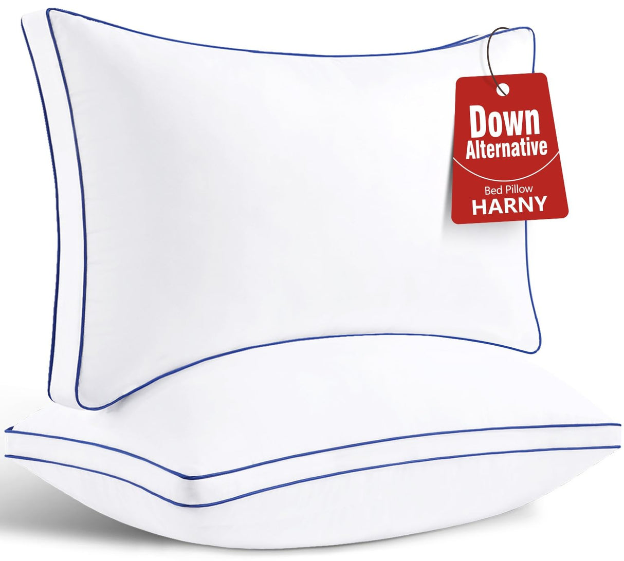 Bed Pillows for Sleeping, Queen Size Set of 2, Luxury Hotel Quality with Soft Down