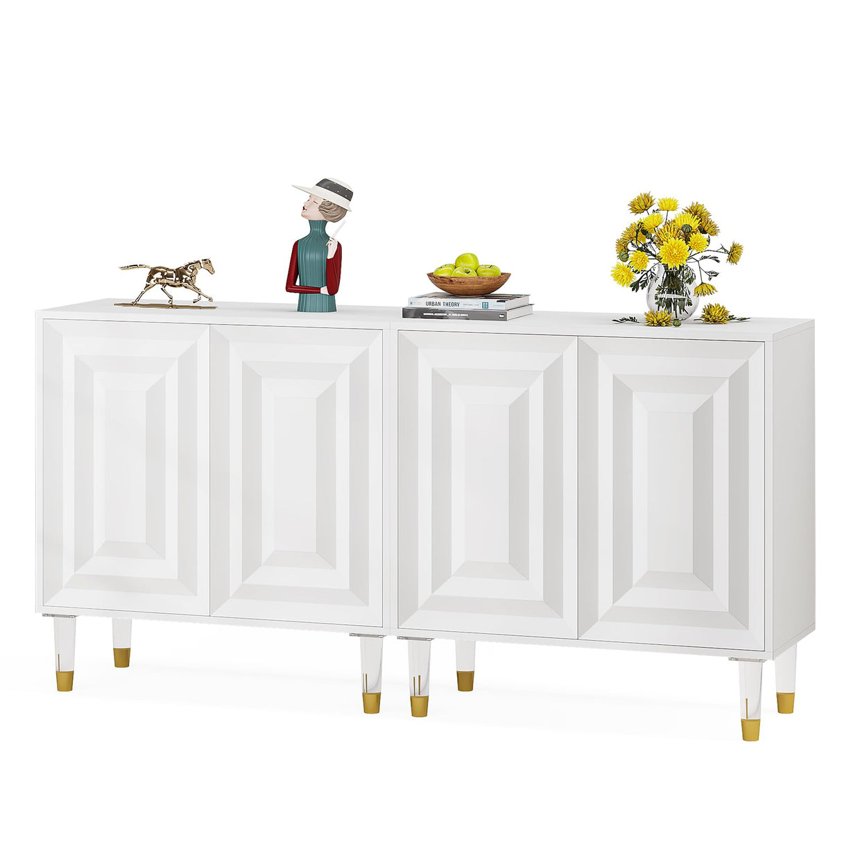 Sideboard Buffet Cabinet, 63 Inch Modern Kitchen Accent Cabinet