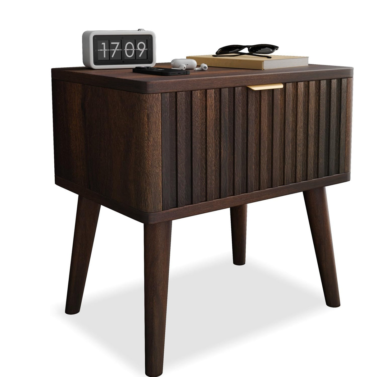 Mid Century Modern Nightstand, End Table with Drawer, Bedside Table with Storage, Side