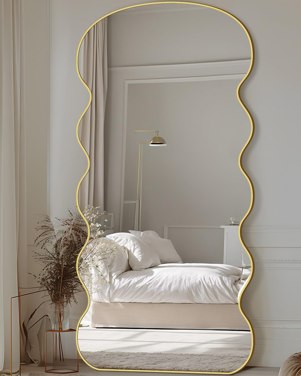 Arched Full Length Mirror, 71"x32" Floor Mirror Freestanding, Floor Standing Mirror Full