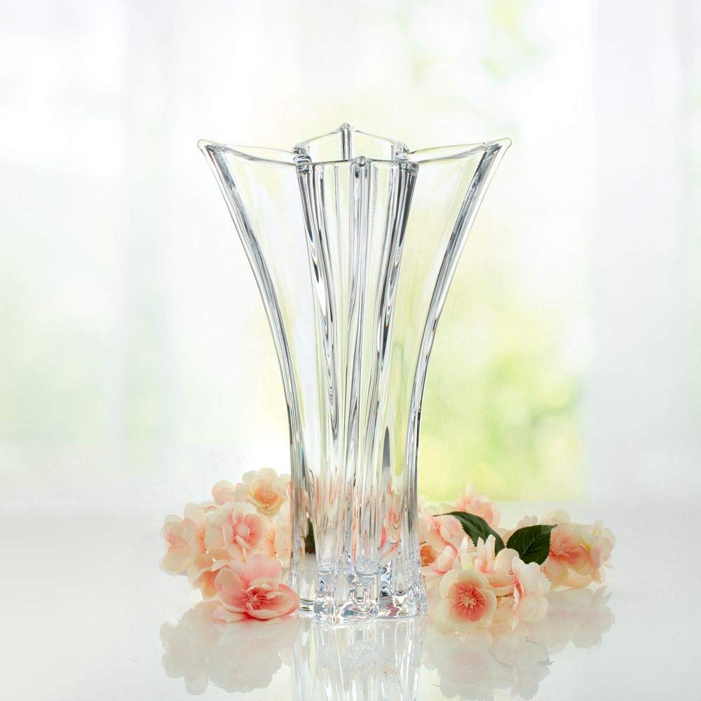 Florale Crystal Vase, 14"