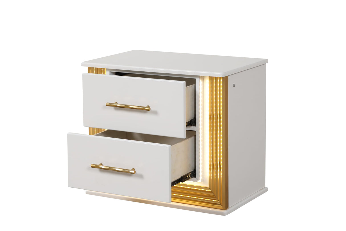 Obsession Contemporary Style 2-Drawer Nightstand