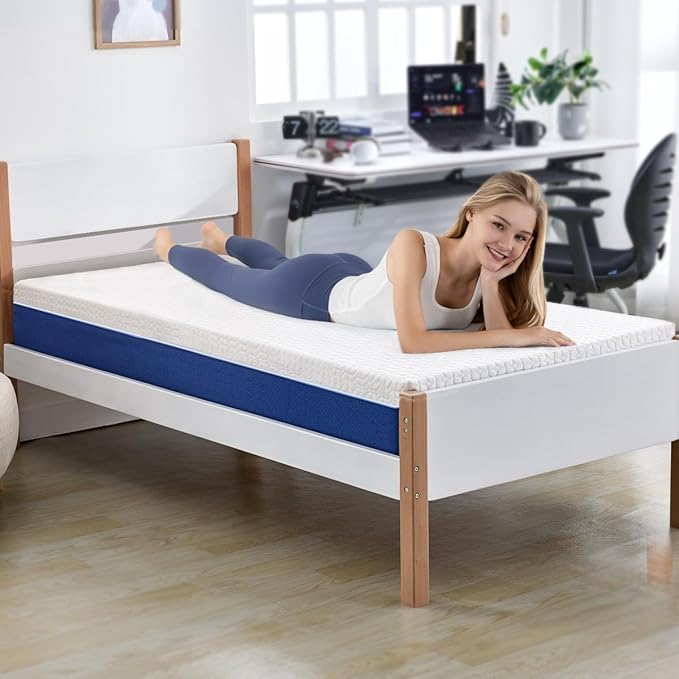 Full Mattress for Full Size Mattress Bed, 6 Inch Gel-Infused Memory Foam Mattress for Pressure