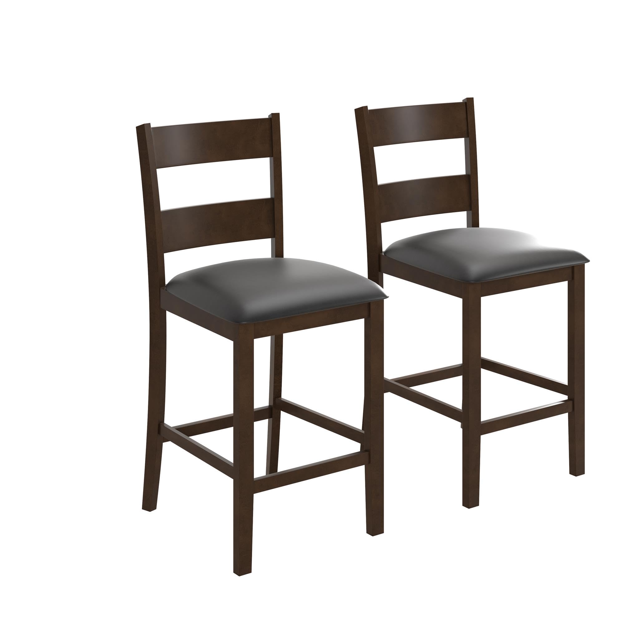 Counter Height Dining Table and Chairs Set, Espresso
