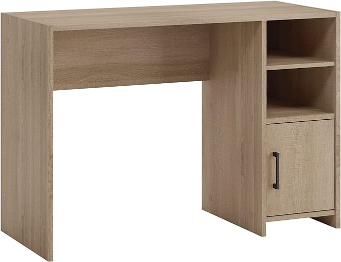 Cannery Bridge L-Desk, L: 59.06" x W: 59.06" x H: 30.04", Mystic Oak finish