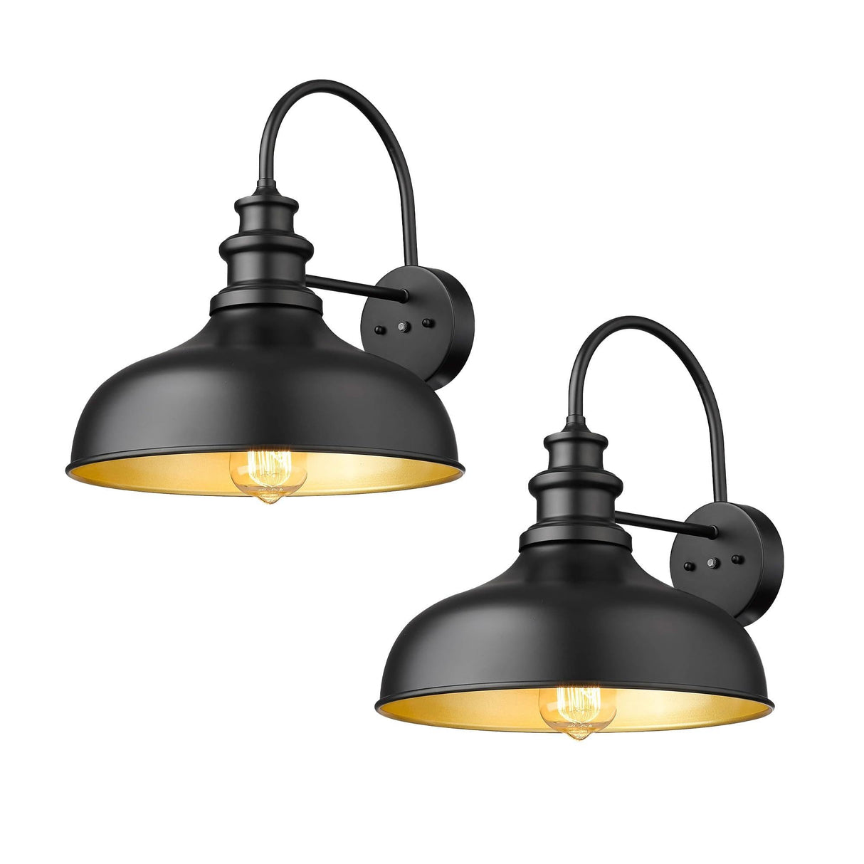 Dusk to Dawn Outdoor Gooseneck Barn Light Outdoor Wall Sconce Farmhouse Exterior Lighting F