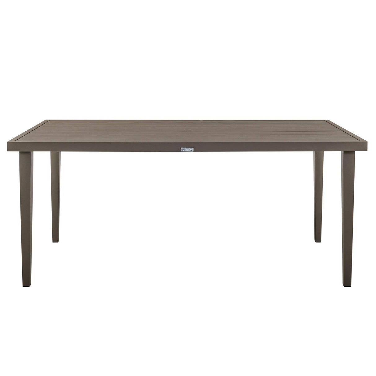 Silvana Modern Outdoor Patio Dining Table, Standard, Gray Aluminum