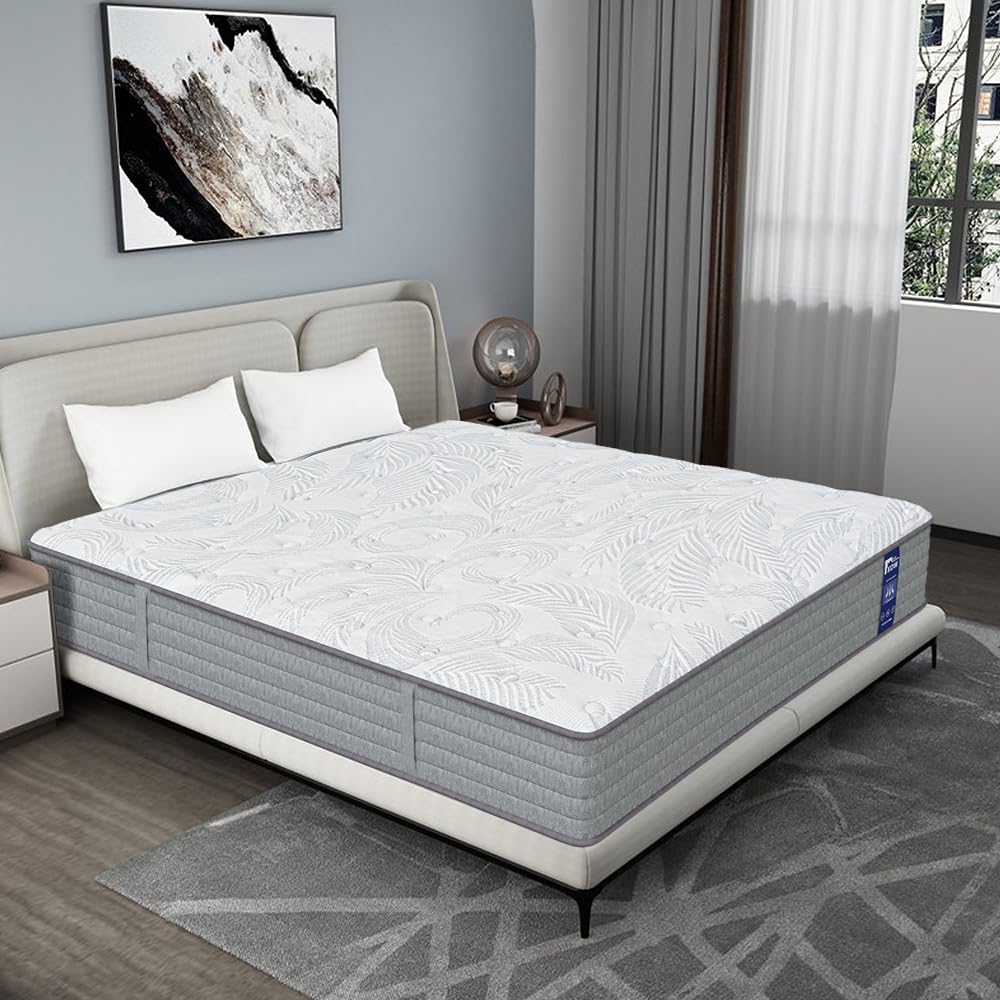 Queen Size Mattress, 12 Inch Memory Foam Hybrid Mattress, Queen Mattress in a Box