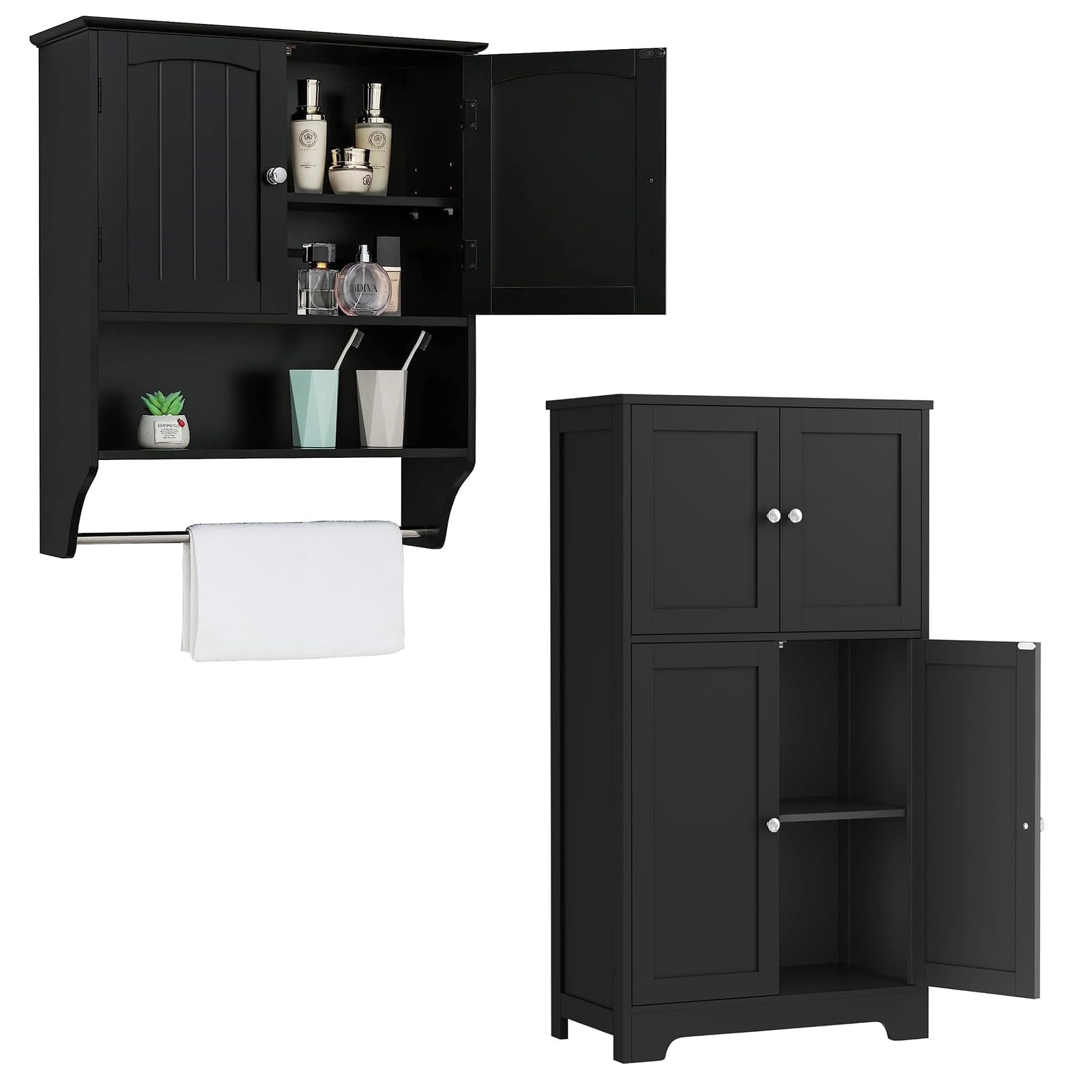 Storage Cabinet with Adjustable Shelves Bathroom Wall Cabinet