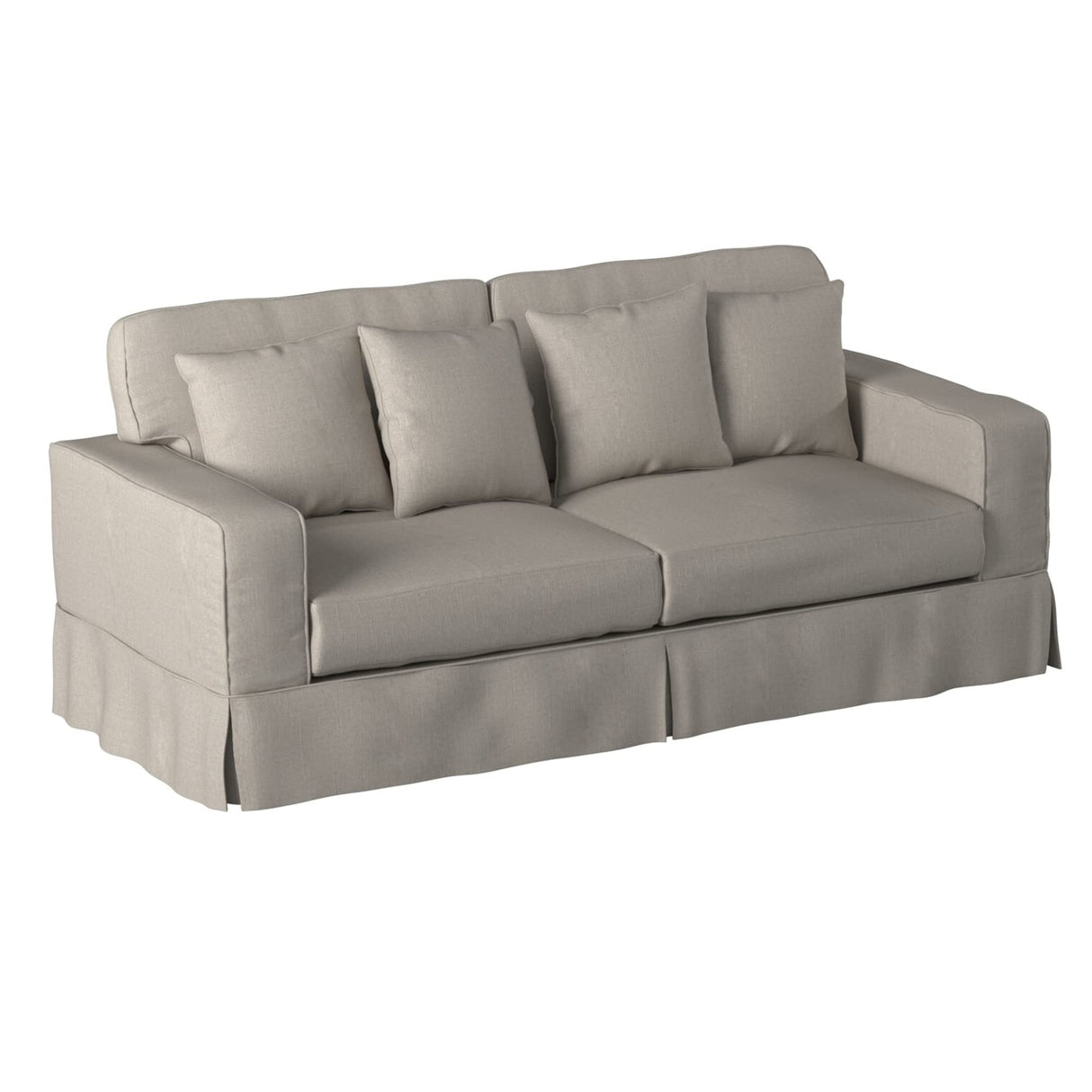 Americana Slipcovered Sofa, 88", Light Gray