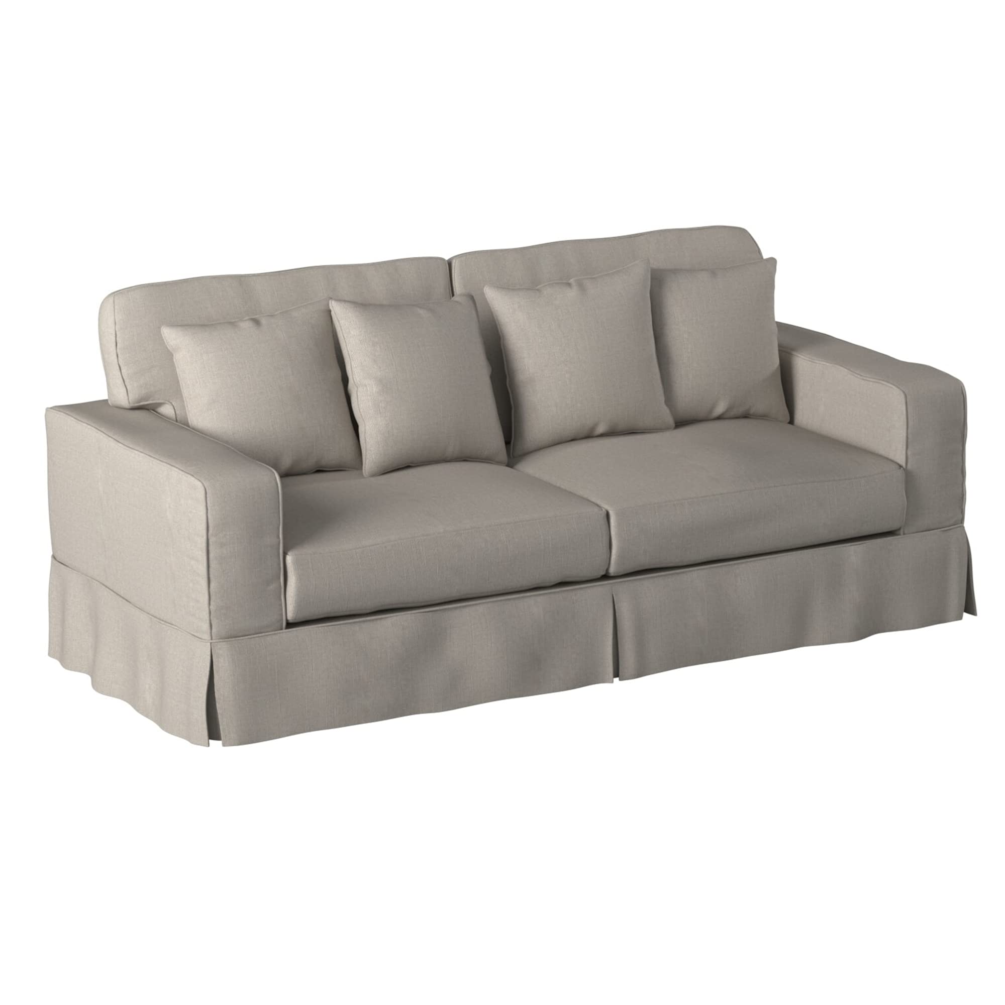 Americana Slipcovered Sofa, 88", Light Gray
