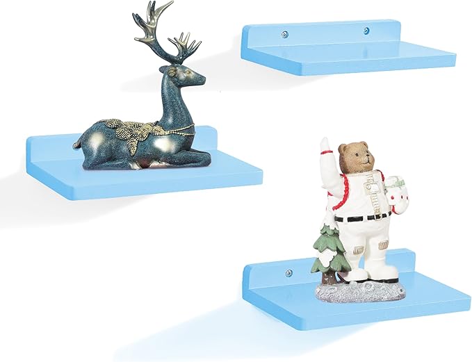 Small Floating Shelf,5 x 8.5 Inch,Set of 3 Small Wall Shelf for Bedroom Living Room