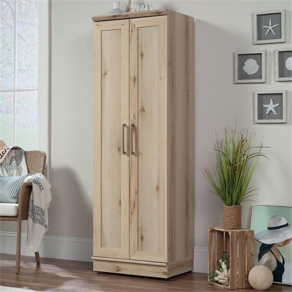 HomePlus Two Door Storage Cabinet/Pantry Cabinet, Pacific Maple Finish