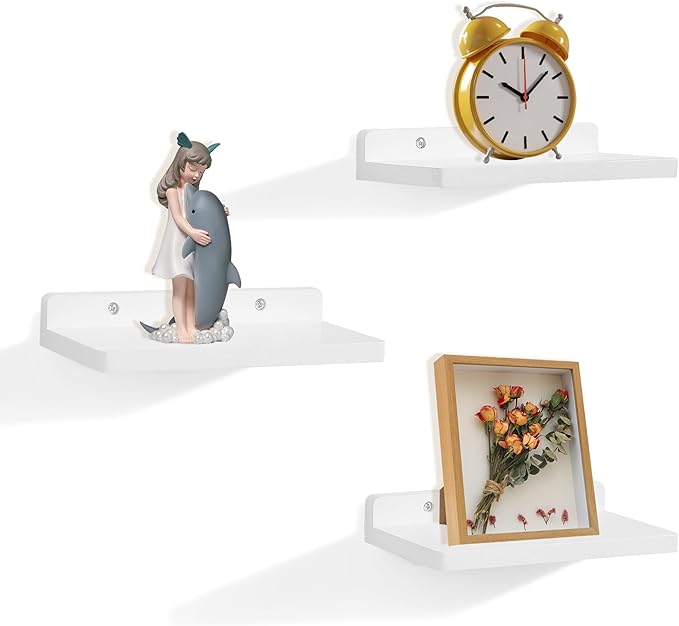 Small Floating Shelf,5 x 8.5 Inch,Set of 3 Small Wall Shelf for Bedroom Living Room