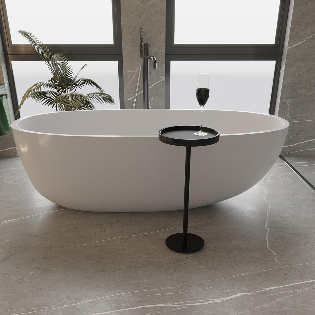 Round Drink Table,Small Pedestal Table,Small Round Side Table for Small Spaces