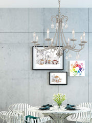 Lighting 40878-91 Chandelier, Brushed Nickel