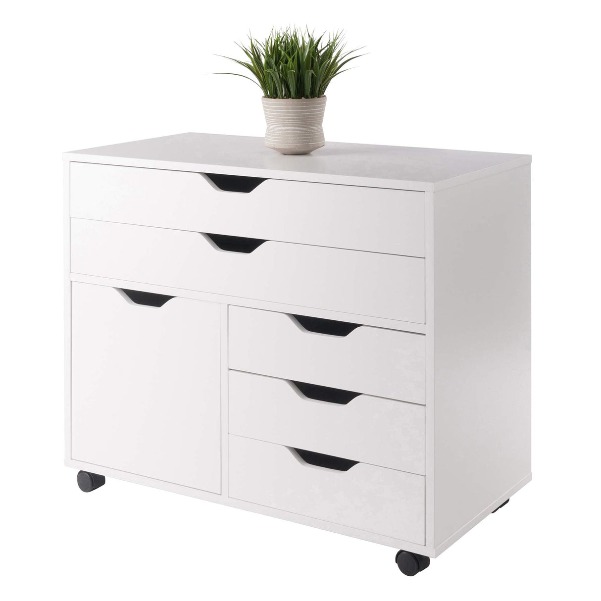 Halifax Storage Mobile Cabinets, 1 Door, 3 Drawers, 2 Wide Drawers, for Home Office