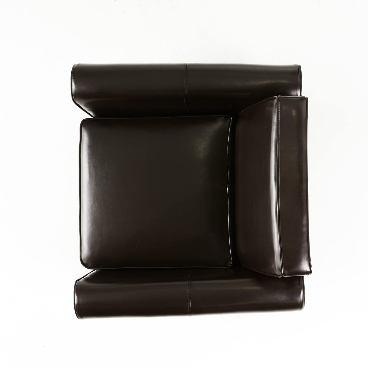 Freemont Leather Club Chair, Chocolate Brown
