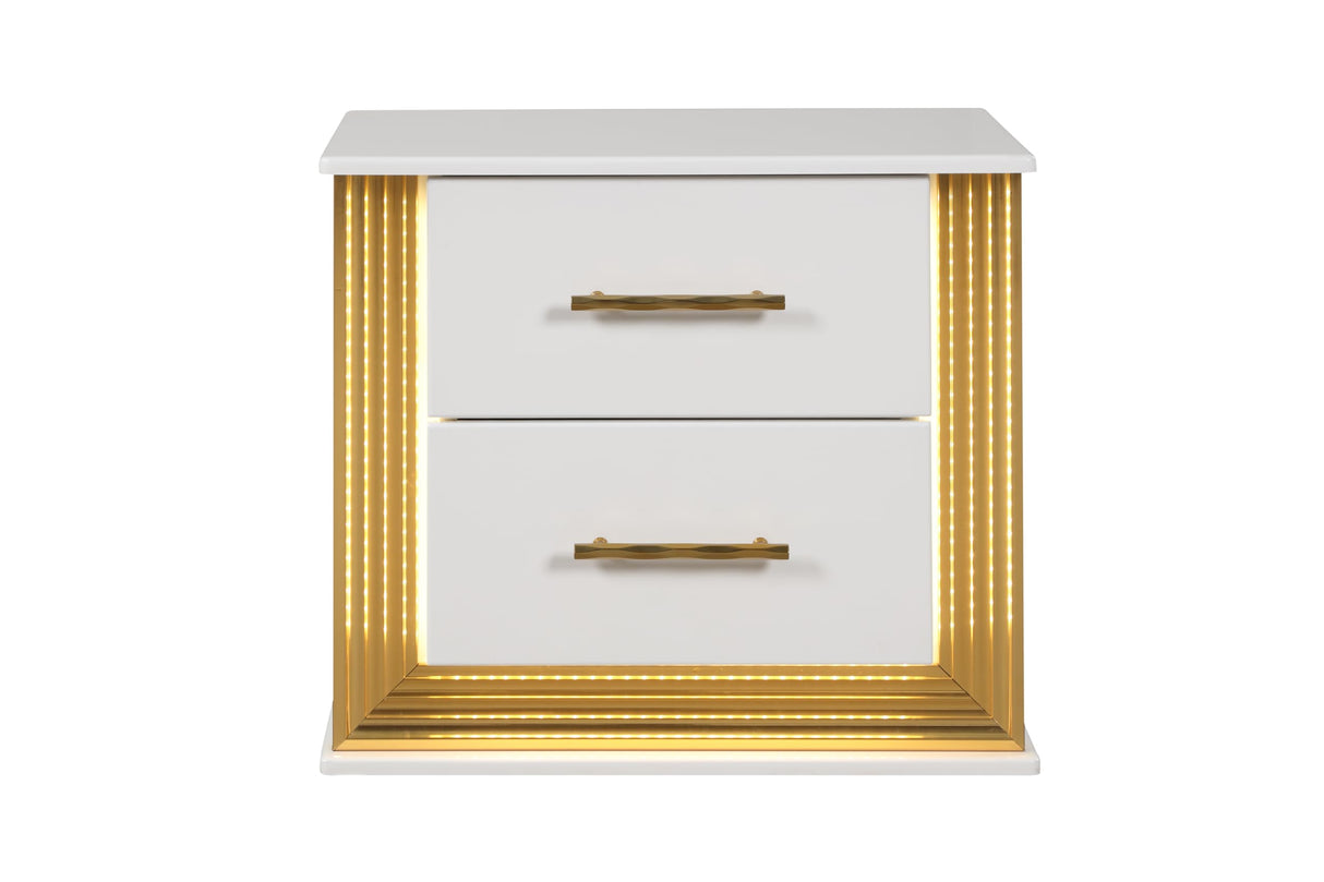 Obsession Contemporary Style 2-Drawer Nightstand