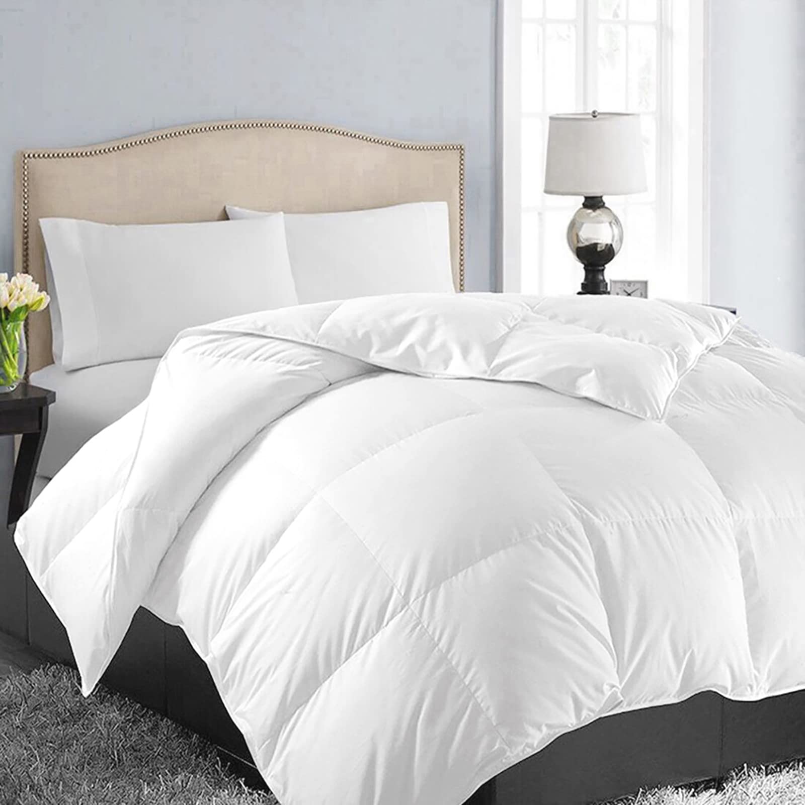 All Season Queen Size Soft Quilted Down Alternative Comforter Reversible Duvet Insert