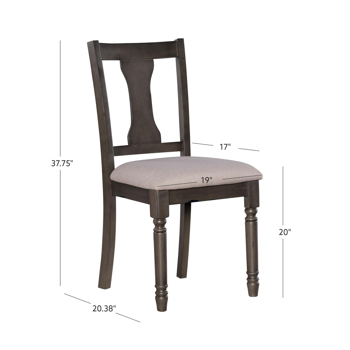 Top Willow Dining Set, Dark Grey & Smokey White