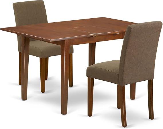 5-Piece Mahogany Dining Table Set with Butterfly Leaf