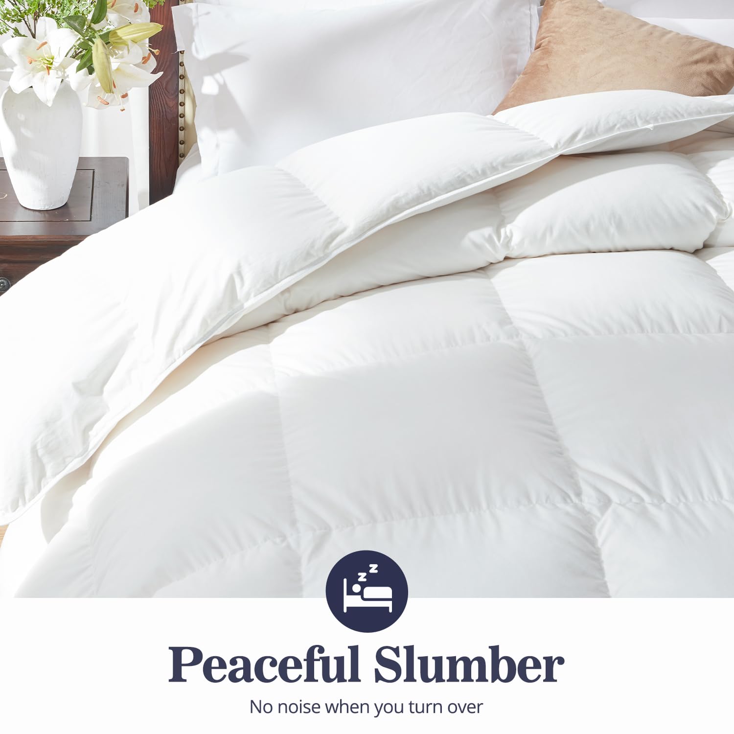 Ultra-Soft Down Feather Comforter King Size,Luxurious Hotel Collection