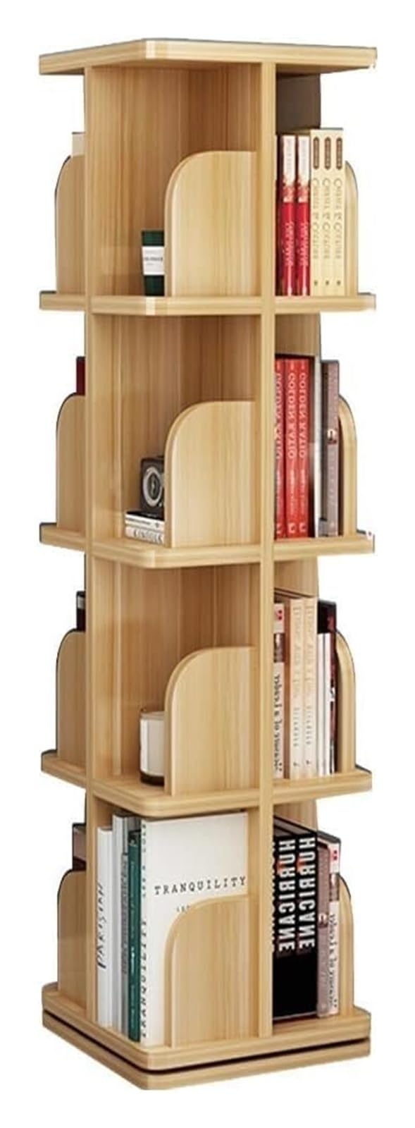 Rotating Bookshelf Storage Rack Picture Book Rack Living Room Multi-Layer Shelf Black