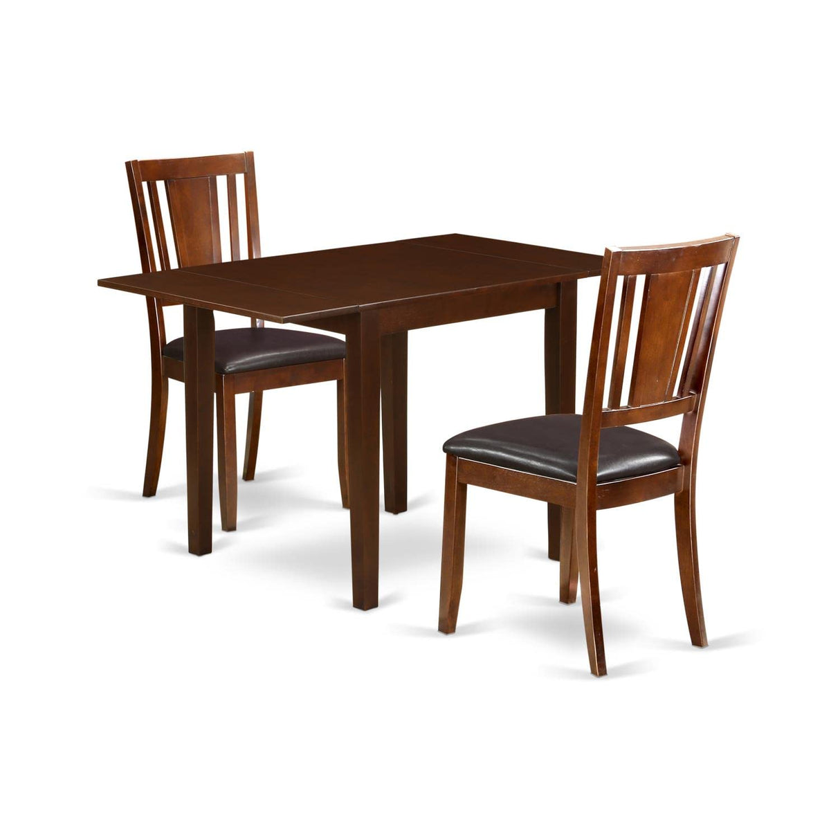 NDDU3-MAH-LC Norden 3 Piece Dinette Set for Small Spaces Contains a Rectangle Table