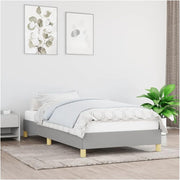 Bed Frame Light Gray 39.4"X74.8" Twin Fabric