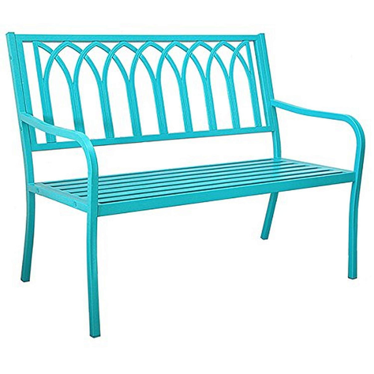 Innova Hearth and Home Lakeside Steel Bench in Soho Blue