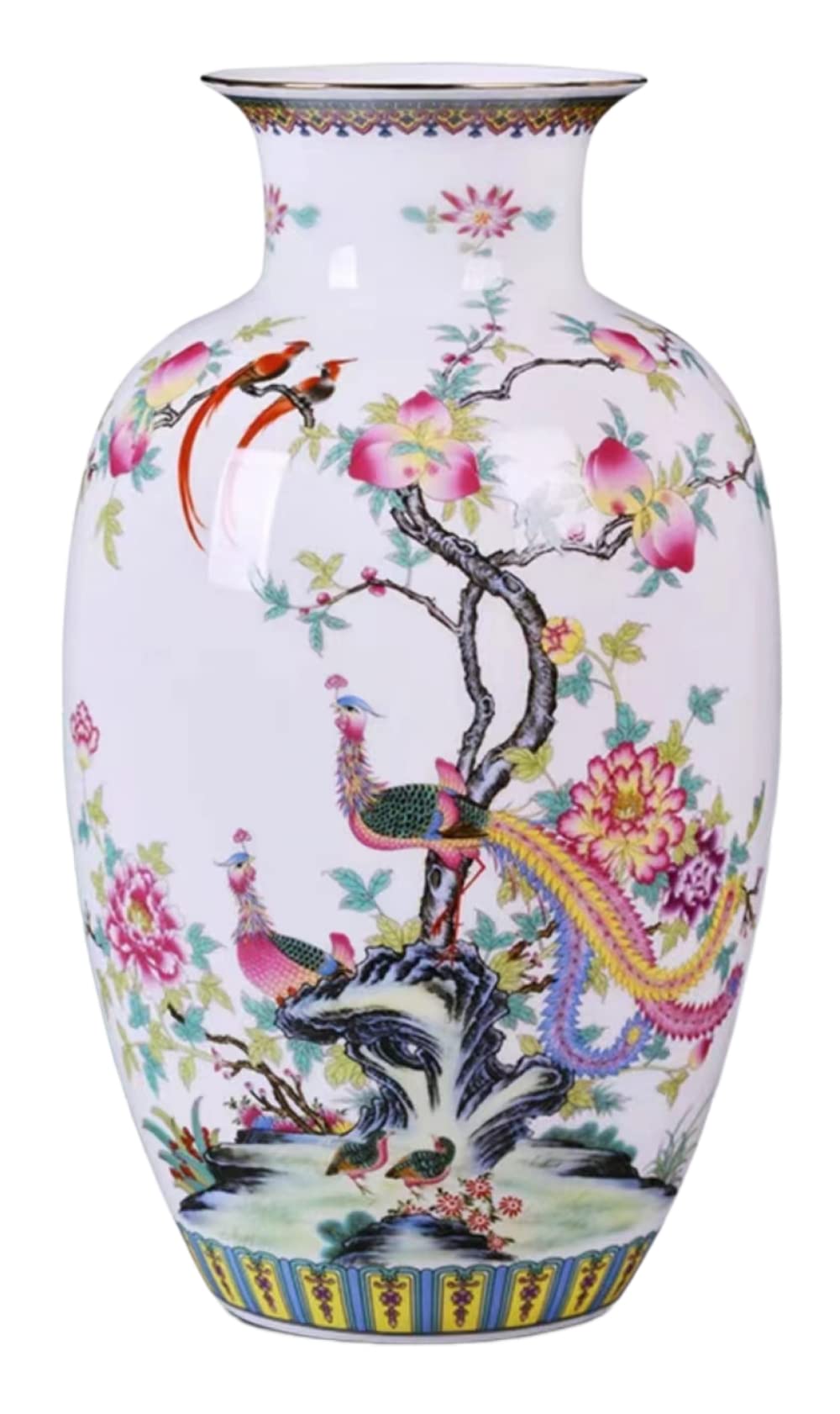 Chinese Ceramic vase White Large Chinese vase Porcelain Flower vase Chinese