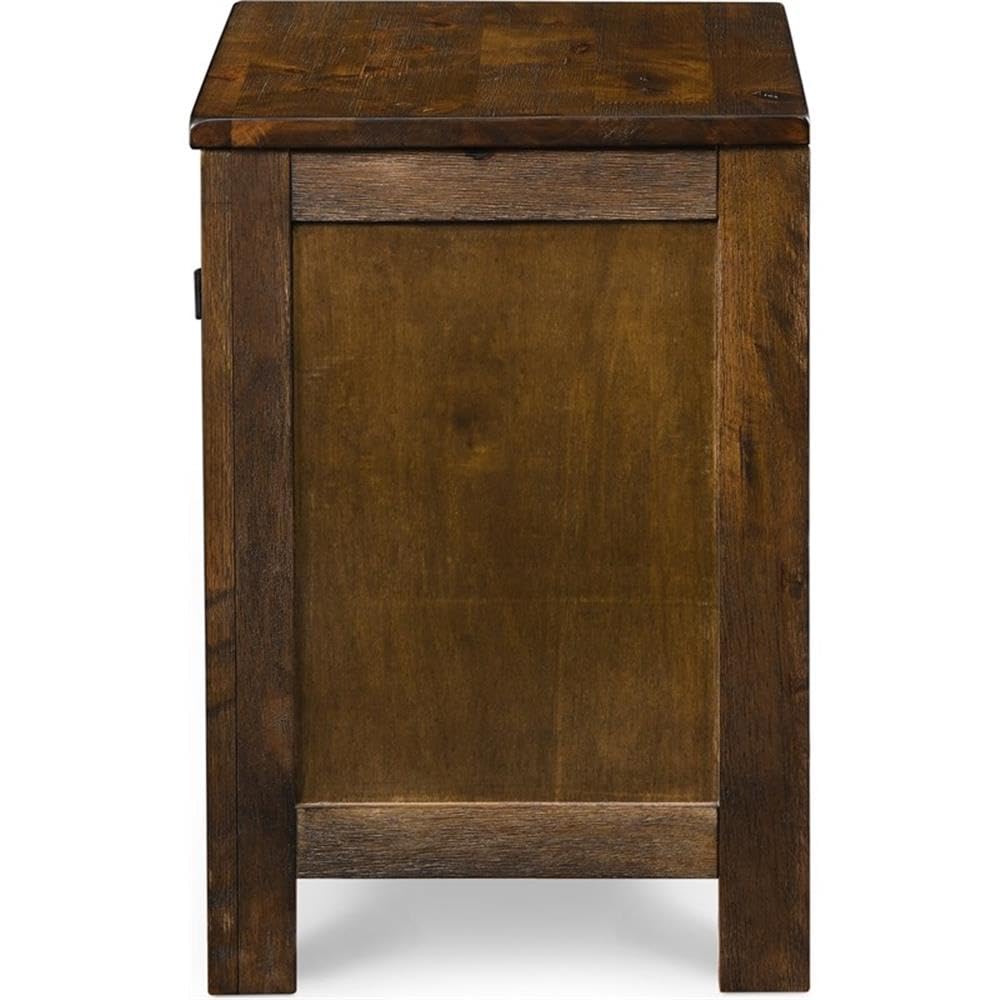 Stratford Farmhouse Wooden Nightstand Bedside End Table, Space Saving Design