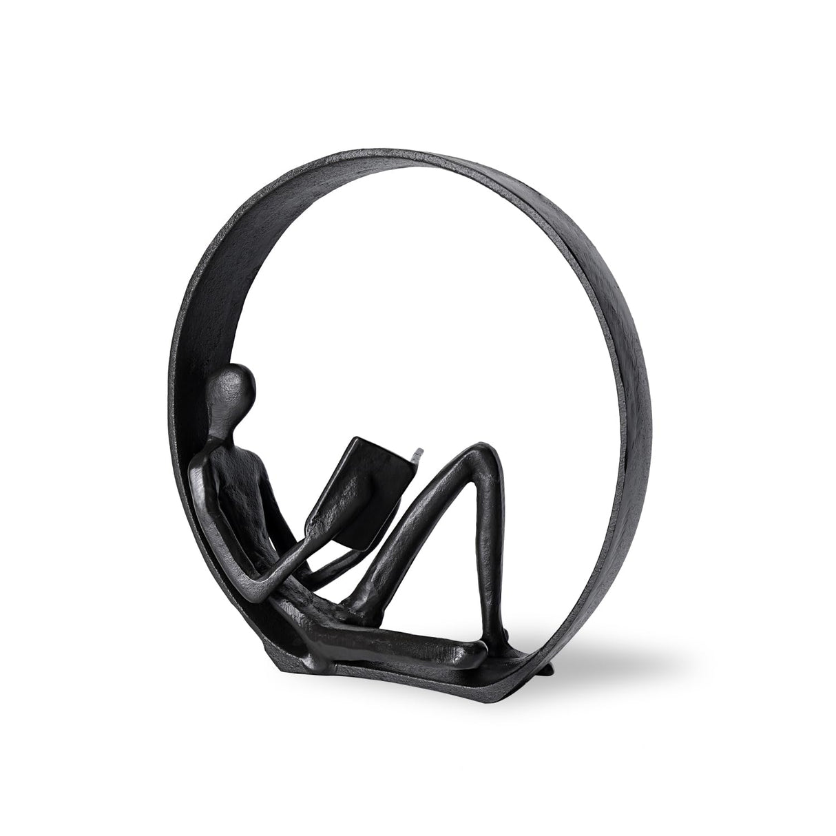 Book Shelf Decor - Reading Figurines and Statues, Cast Iron Figurines