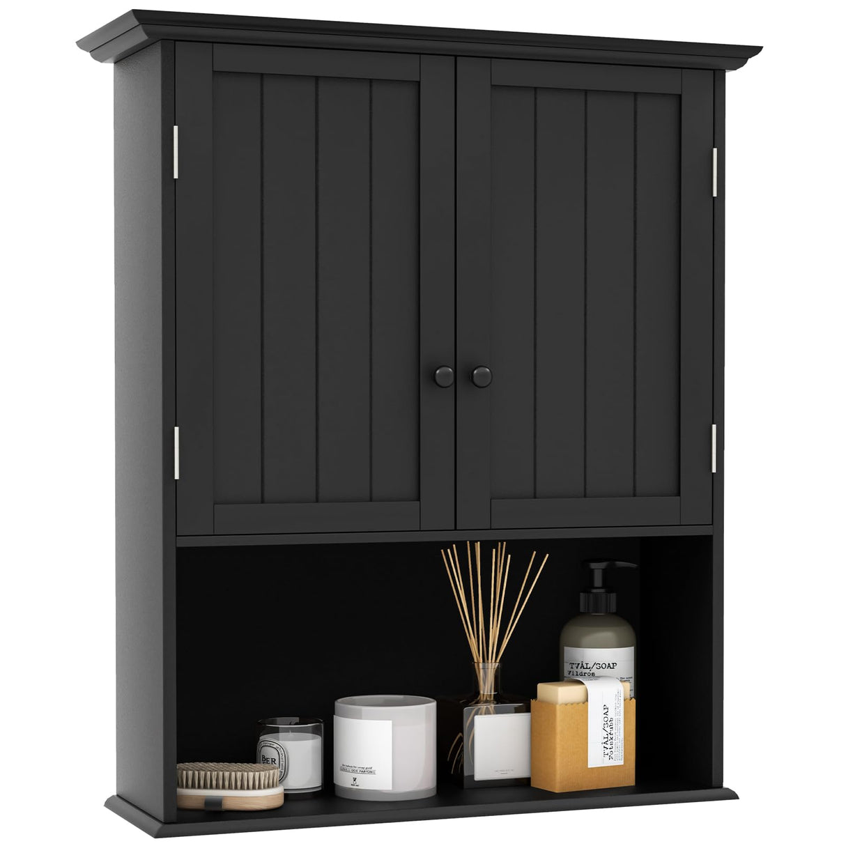Bathroom Organizers and Storage Cabinet with 2 Doors and an Adjustable Shelf