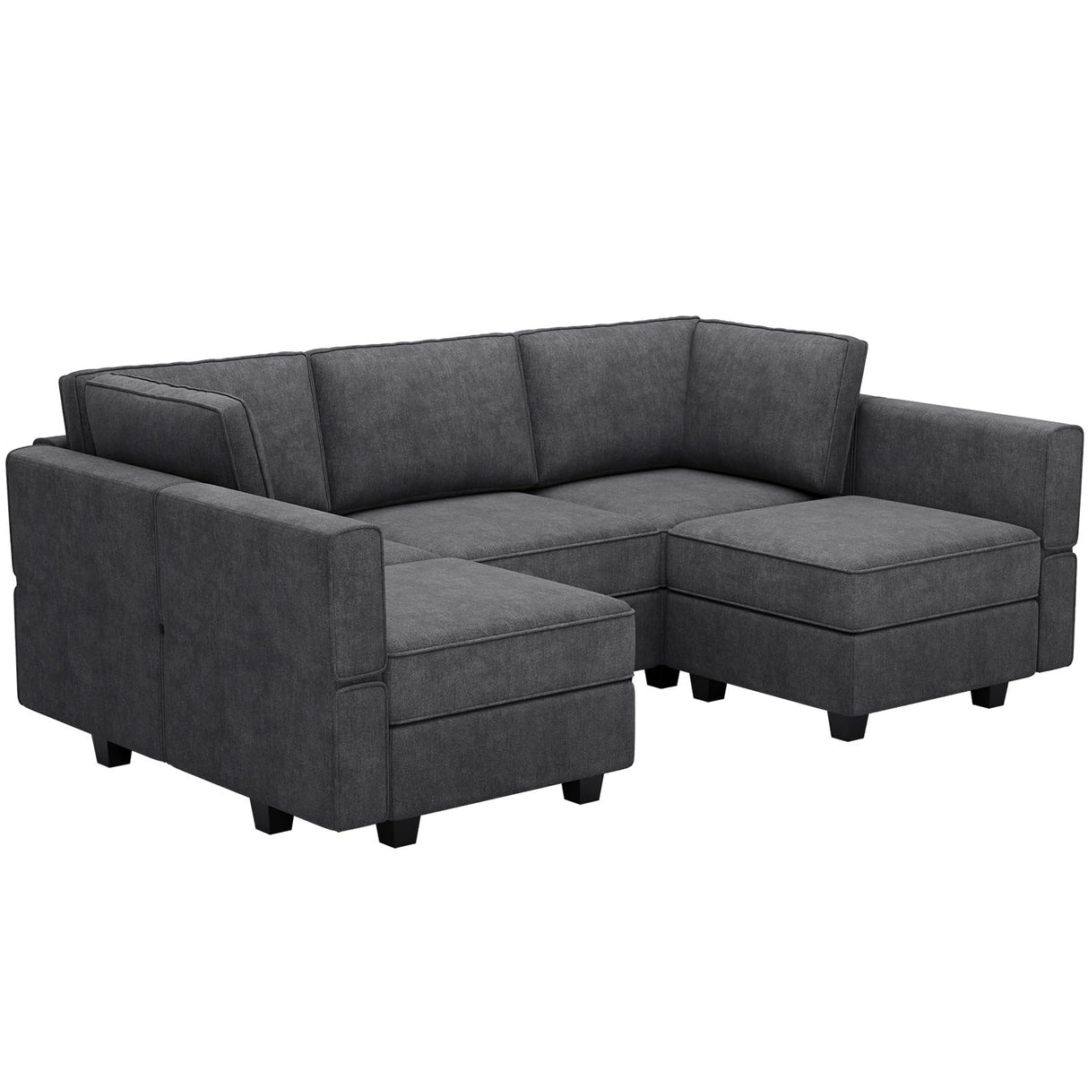 Sectional U Shaped Sofa Small Reversible Chaise Sectional